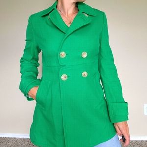 Kelly Green Pea Coat